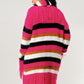 Winter Blush Fuzzy Striped Sweater