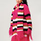 Winter Blush Fuzzy Striped Sweater