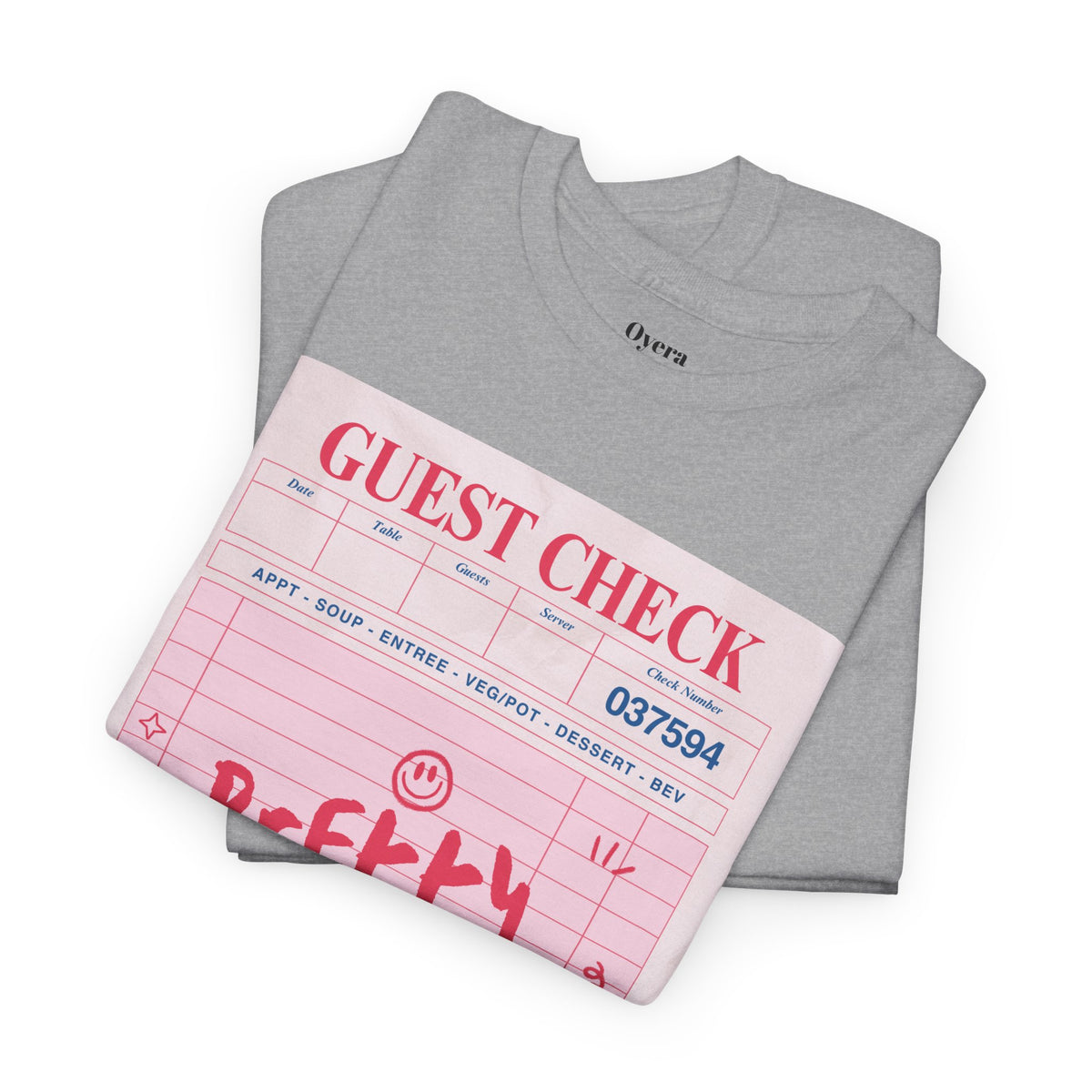 Pretty Curvy Girl Tee — Pink Guest Check Graphic Shirt