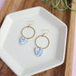 Iris Earrings- Greek Goddess Blue