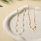 Gold Bead Pearl Layering Necklace
