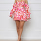 Poppy Fields Cut Out Mini Dress