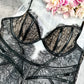 Seductive Black Patent Leather Lingerie Set