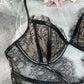 Seductive Black Patent Leather Lingerie Set