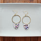 Iris Earrings Large - Marble Confetti