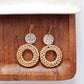 Lana Earrings - Dark Rattan