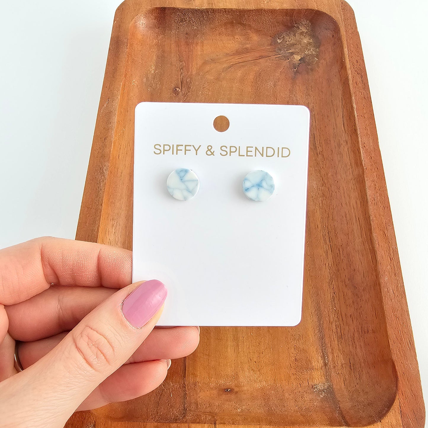 Gia Studs - Saltwater Blue
