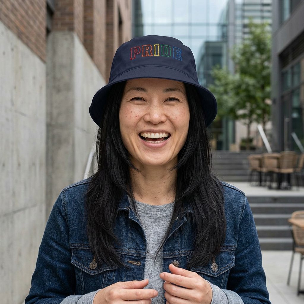 Rainbow LGBTQ+ Pride Embroidered Bucket Hat
