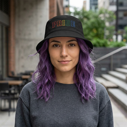 Rainbow LGBTQ+ Pride Embroidered Bucket Hat