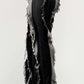 Distressed Denim Frill Jeans