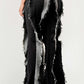 Distressed Denim Frill Jeans