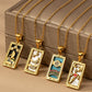 Tarrot Card Natural Stone Necklace