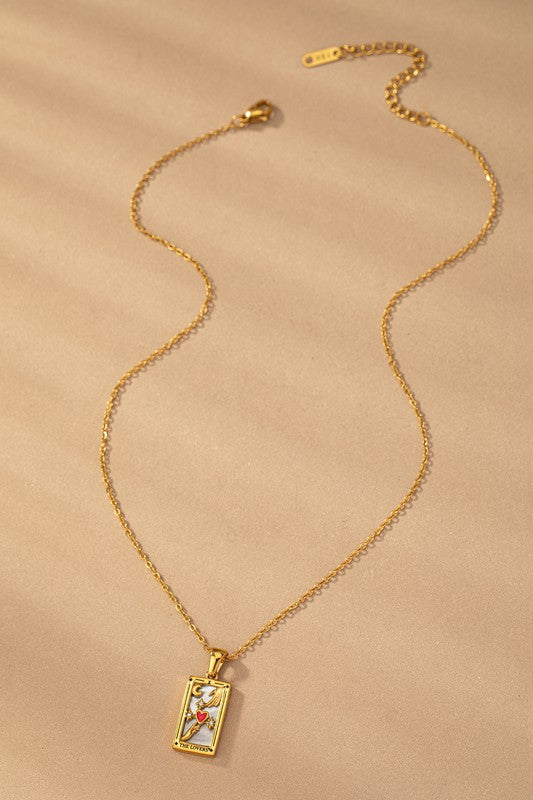 Tarrot Card Natural Stone Necklace