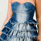 “Princess of Denim” Tiered Ruffle Dress