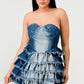 “Princess of Denim” Tiered Ruffle Dress