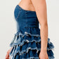 “Princess of Denim” Tiered Ruffle Dress