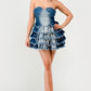 “Princess of Denim” Tiered Ruffle Dress