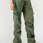 Ruched Utility Elegance Pants