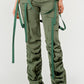 Ruched Utility Elegance Pants