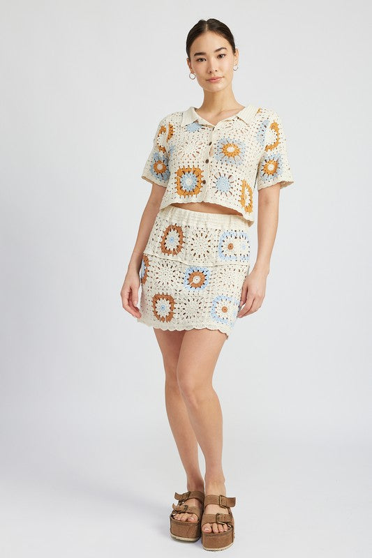 “Evening Vibes” Mini Skirt