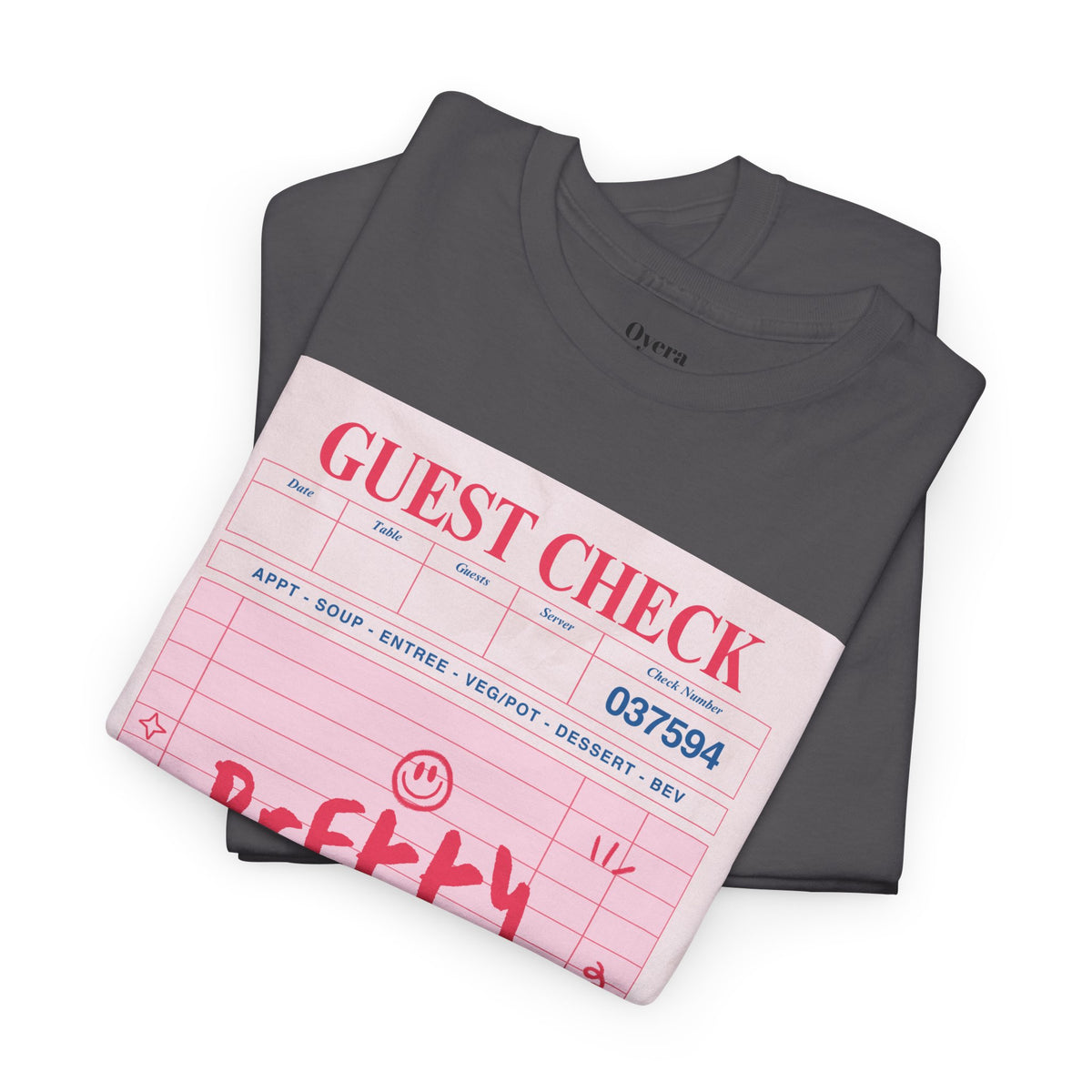Pretty Curvy Girl Tee — Pink Guest Check Graphic Shirt