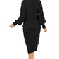 “Cold Shoulder” Sweater Dress