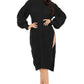 “Cold Shoulder” Sweater Dress