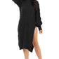 “Cold Shoulder” Sweater Dress