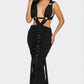 Sahara Mystique Pleated Gown