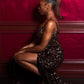 Cecily Teddy Velvet Corset Maxi Dress