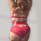 Hot Pink Hearts of Venus Strappy Waist Cincher