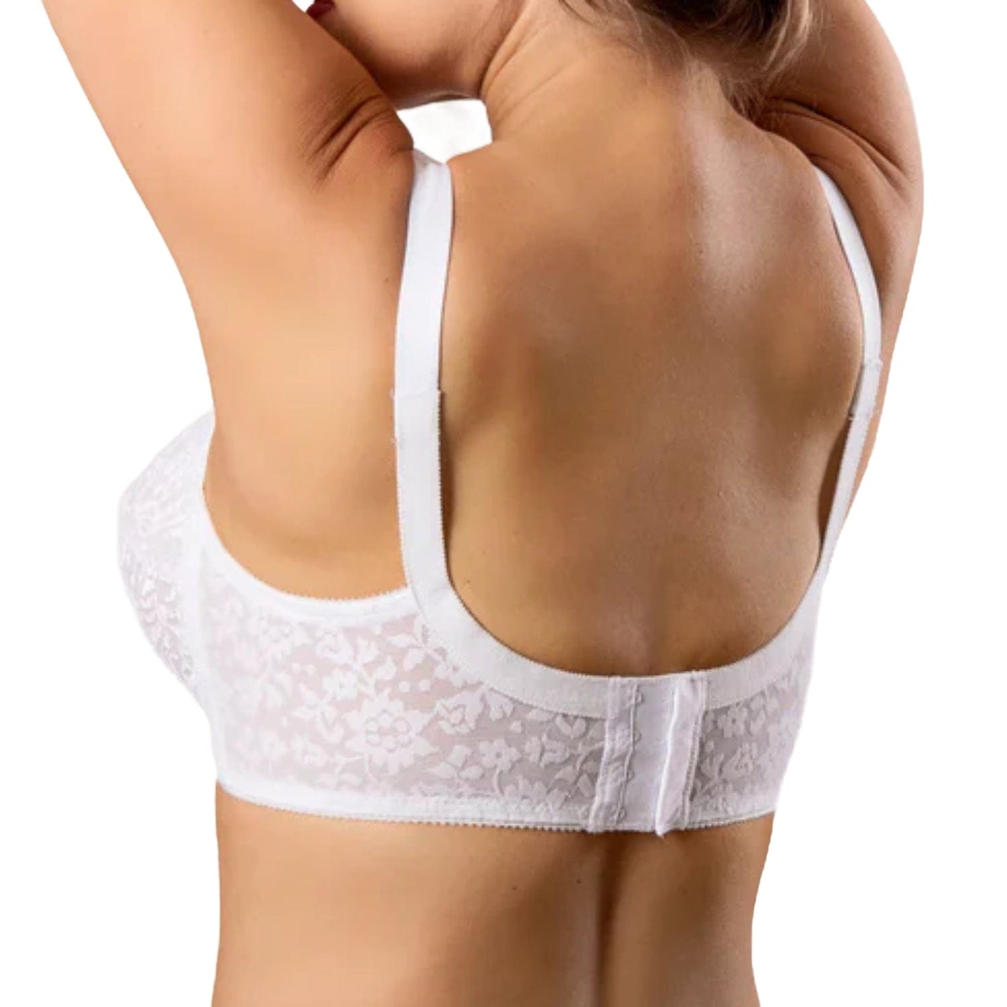 Expandable Cup Wireless Shaper Bra - White