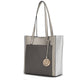 “Leah” Color-Block Tote Bag