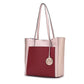 “Leah” Color-Block Tote Bag
