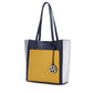 “Leah” Color-Block Tote Bag
