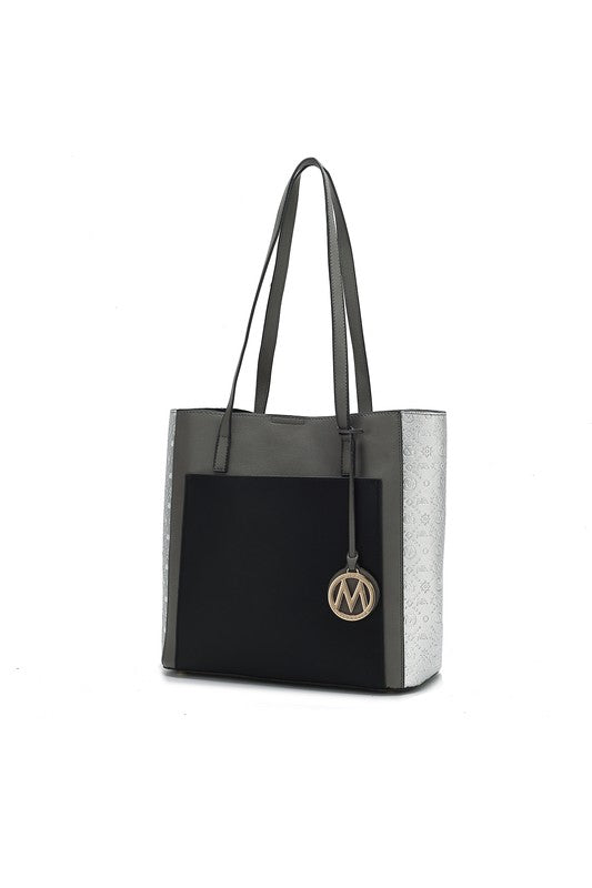 “Leah” Color-Block Tote Bag