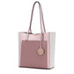 “Leah” Color-Block Tote Bag