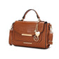 “Sylvie” Croco Embossed Shoulder Bag