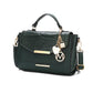 “Sylvie” Croco Embossed Shoulder Bag