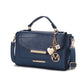 “Sylvie” Croco Embossed Shoulder Bag
