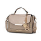 “Sylvie” Croco Embossed Shoulder Bag