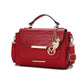 “Sylvie” Croco Embossed Shoulder Bag
