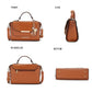 “Sylvie” Croco Embossed Shoulder Bag