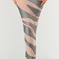 Metallic Bandage Mesh Insert Dress