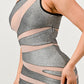 Metallic Bandage Mesh Insert Dress