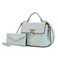 “Hadley” Satchel Bag with Wristlet