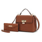 “Hadley” Satchel Bag with Wristlet