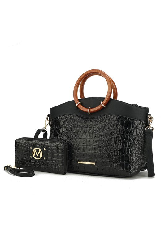 “Phoebe” Tote with Wristlet Wallet Bag