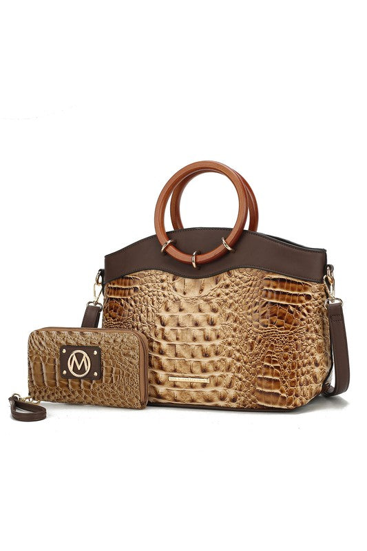 “Phoebe” Tote with Wristlet Wallet Bag