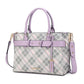 “Vivian” Plaid Satchel Bag